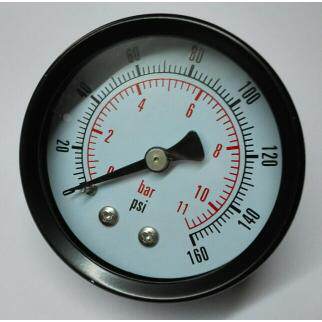 y-50-Z 160psi 11bar npt1/4螺纹 双刻度轴向压力表 Y50 直径50mm