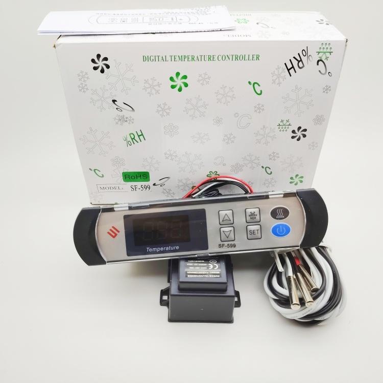 尚方SF-599电子显示数字温控器电子温控仪雪柜控制器化霜风扇除雾