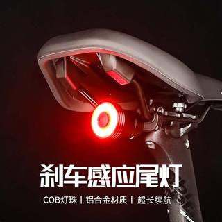 行感应夜间警示夜灯山地爆闪后尾灯安全刹车公路自行车智能骑行夜