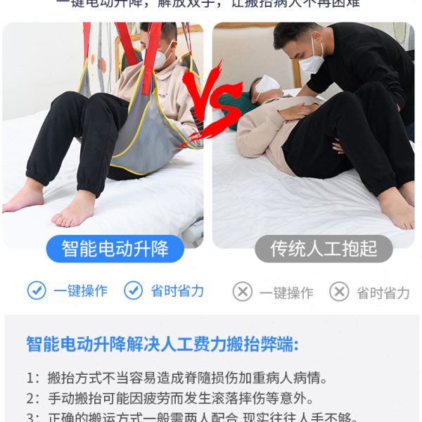 电动移位机上下升降病人瘫痪老人护理多功能卧床移动家用残疾人