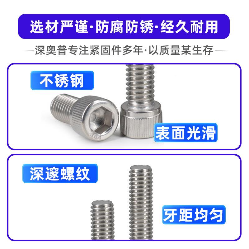英美制304细牙圆头内六1角 螺丝DIN92美制杯头柱螺栓#10-321/4-28