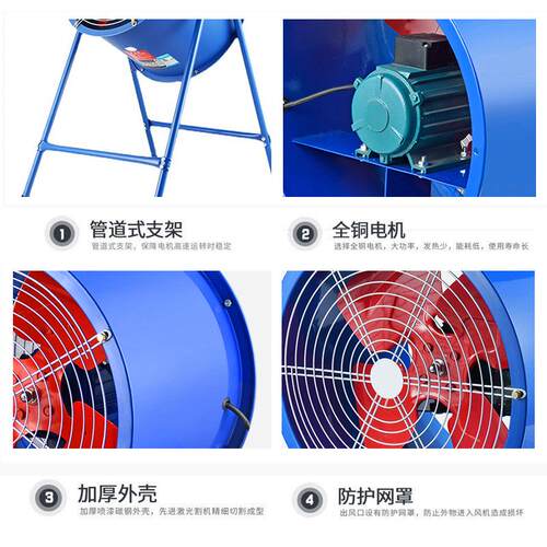 艾机流科SFG5-岗位轴流风2420v工业轴排风机低噪音防爆管道风机