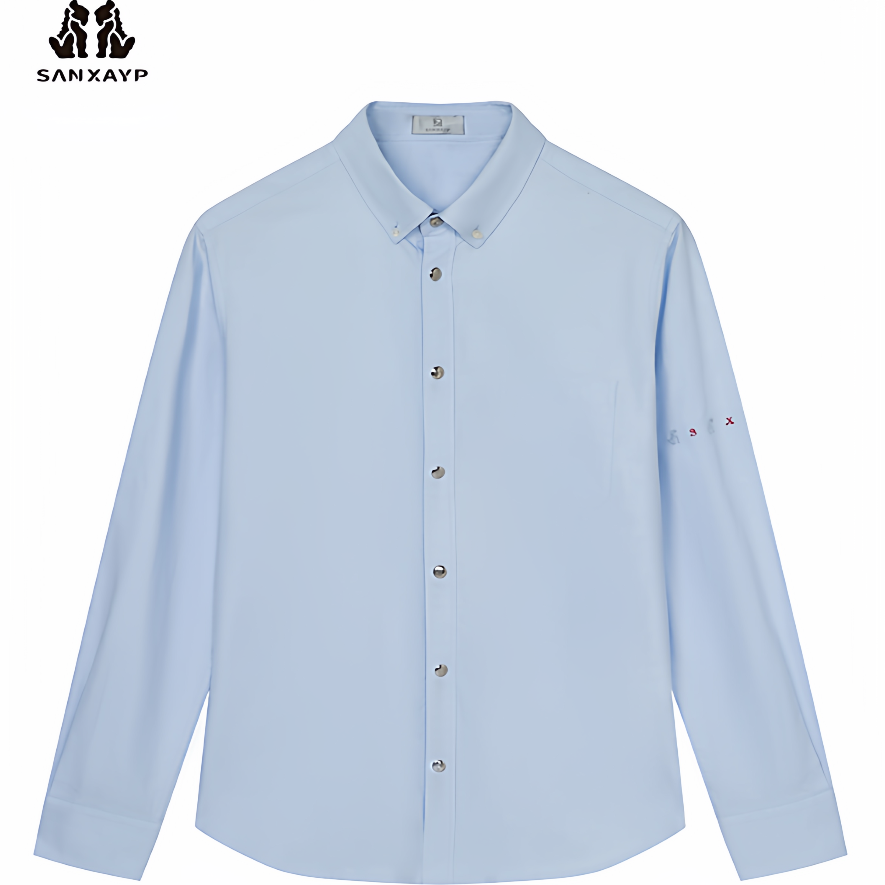 【100%新疆长绒棉】衬衫男长袖经典纽扣领牛津纺休闲男士衬衣