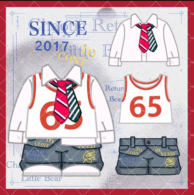 新款梓渝娃衣20cm棉花娃娃可爱换装玩偶20cm棉花娃娃娃衣学院风