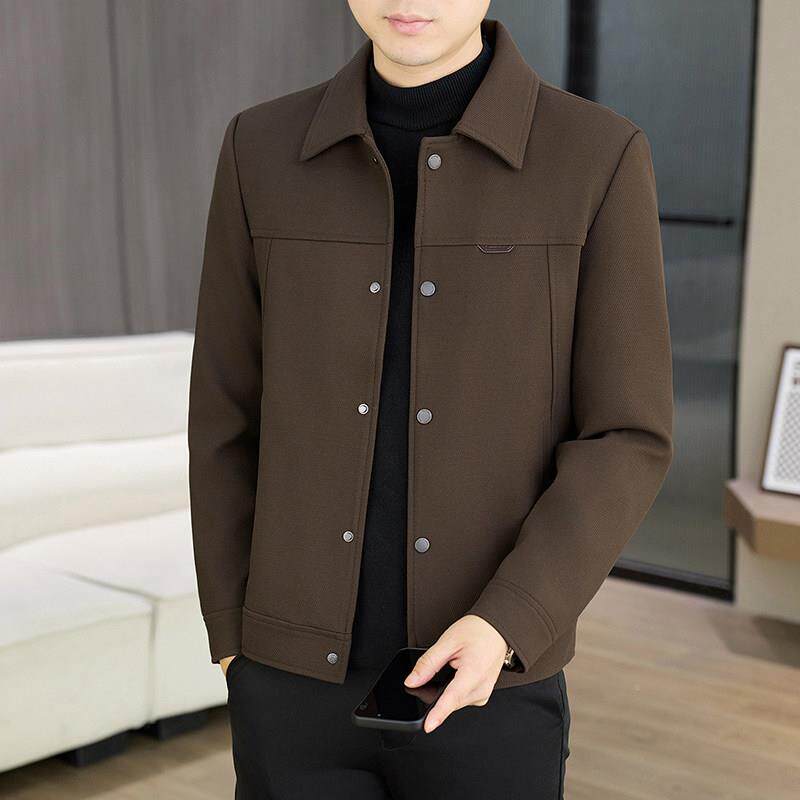 高档夹克男士026年TNT春衣秋季潮2流高级感领上翻服时尚休闲外套