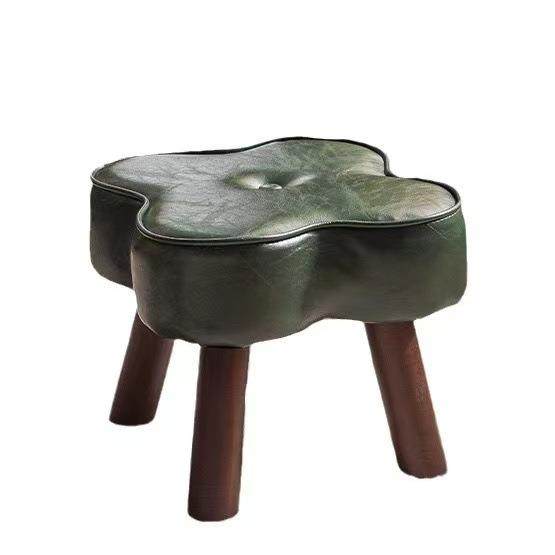 网红四叶草矮凳子实木矮凳换鞋凳家用小板凳沙发凳垫脚凳软包矮凳,住宅家具,矮凳,淘宝优惠券,粉丝福利购,淘宝优惠卷