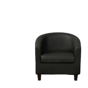 坐垫款皮革半圆形沙发套单人俱乐部椅子套全包美式卡座沙发罩