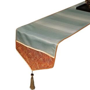 桌旗北欧现代简约轻奢床旗长条餐桌茶几电视柜布艺桌巾餐旗桌旗