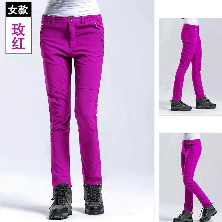 软壳男女款冲锋裤防风防水登山裤加厚保暖抓绒裤公版现货印制logo