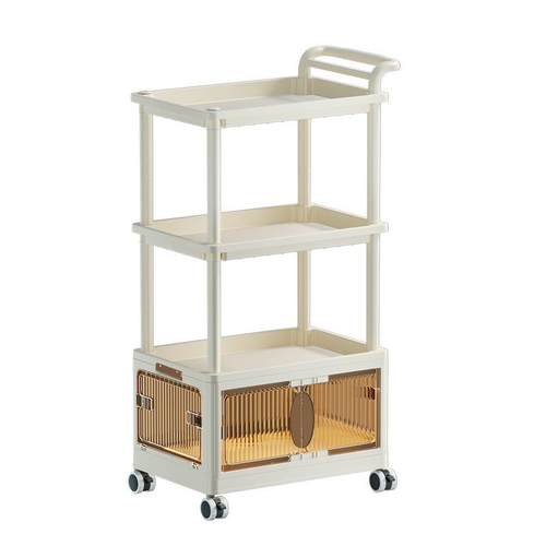 高级护肤仪器收纳架美容院专用小推车柜子分层架免打孔零食置物架