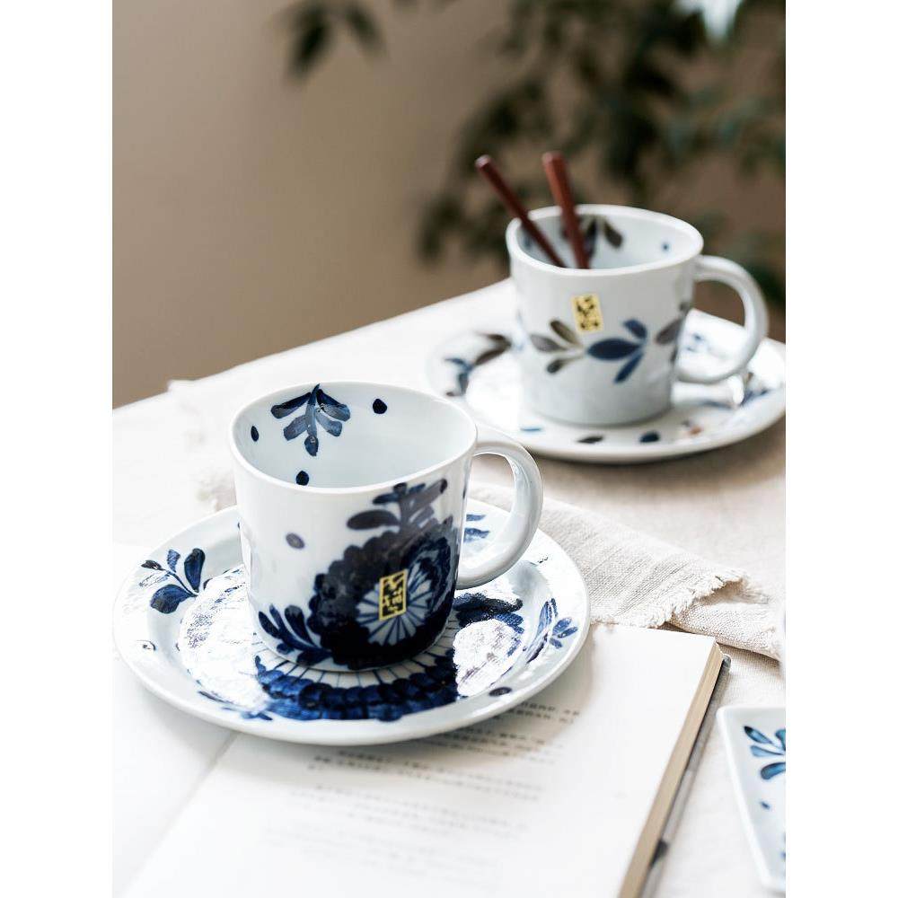 BLOOM/美浓烧/青花盛开手描圆盘(中/波茑)