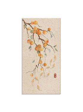 柿柿如意玄关装饰画入户现轻奢档走廊过道壁画新中式玄幻挂画