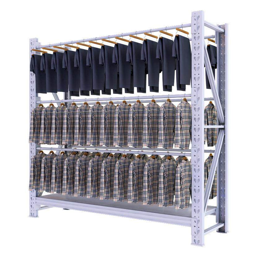 金硕300KG中型货架多层仓储衣服置物架服装展示架圆管仓库挂衣架,商业/办公家具,仓储货架,淘宝优惠券,粉丝福利购,淘宝优惠卷