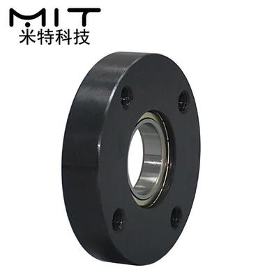 BGRAB圆法兰单轴承座组件碳钢固定座支撑座带扣环光轴锁紧轴支座