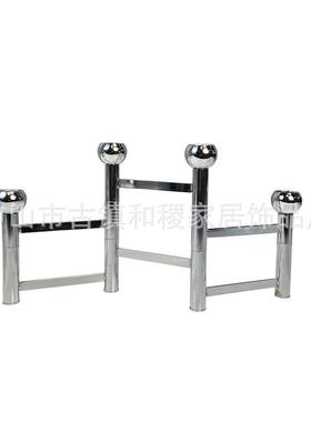 轻奢极简折叠多头烛台金属旋转圆球装饰摆件设计师样板房餐厅饰品