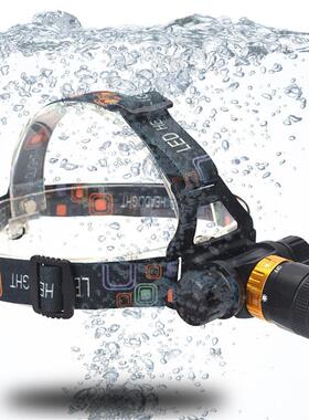 热销T6铝合金潜水头灯磁控开关18650充电防水LED潜水头灯