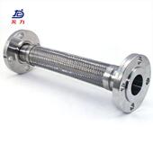 化工厂用304铁氟龙法兰式 波纹软管卡盘不锈钢编织金属软管