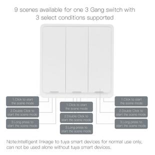 涂鸦智能zigbee开关一四键场景随意贴无线面板美标认证