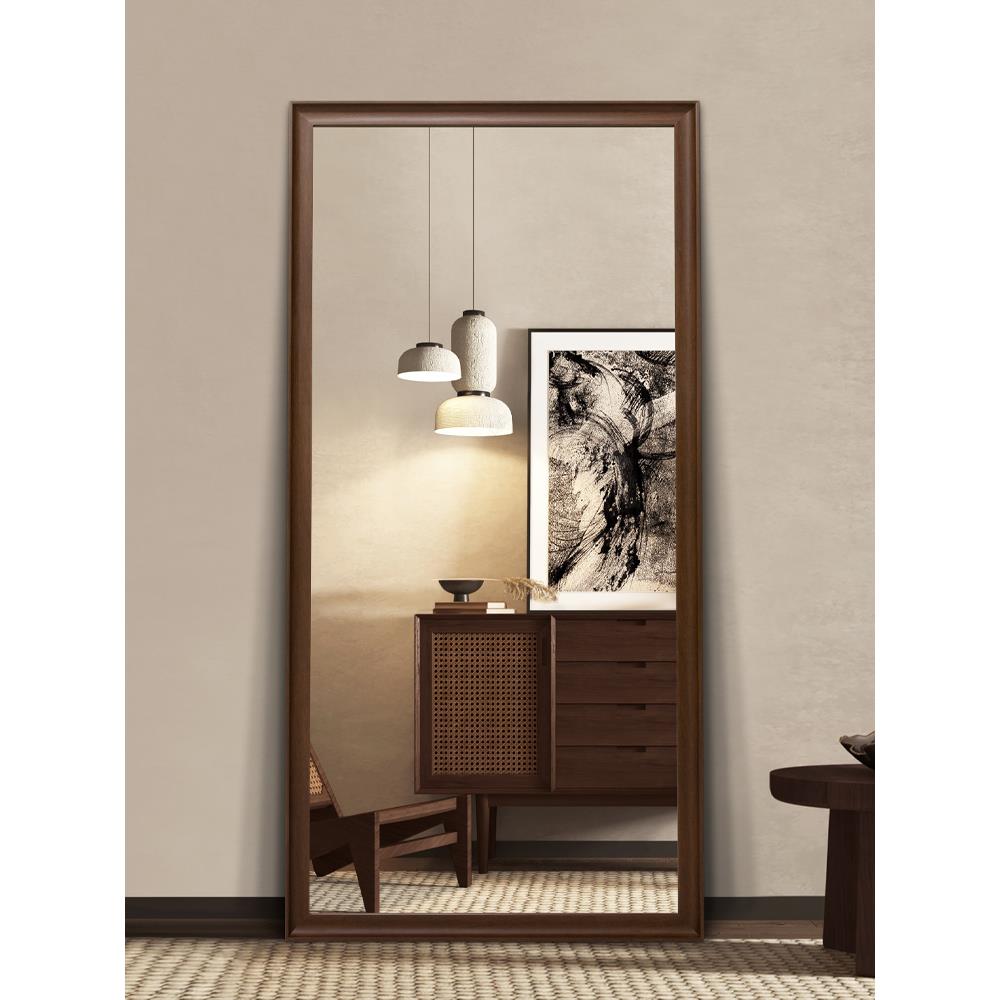 BOLEN北欧镜子全身穿衣镜落地镜子挂墙家用贴墙服装店ins风试衣镜