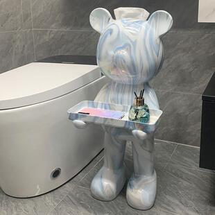 轻奢创意化妆室落地摆件纸巾盒收纳托盘卷筒卫生纸架客厅卫生纸盒