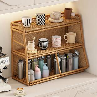 桌面零食架餐桌台面置物架分层茶杯咖啡杯摆放架厨房调料瓶收纳层