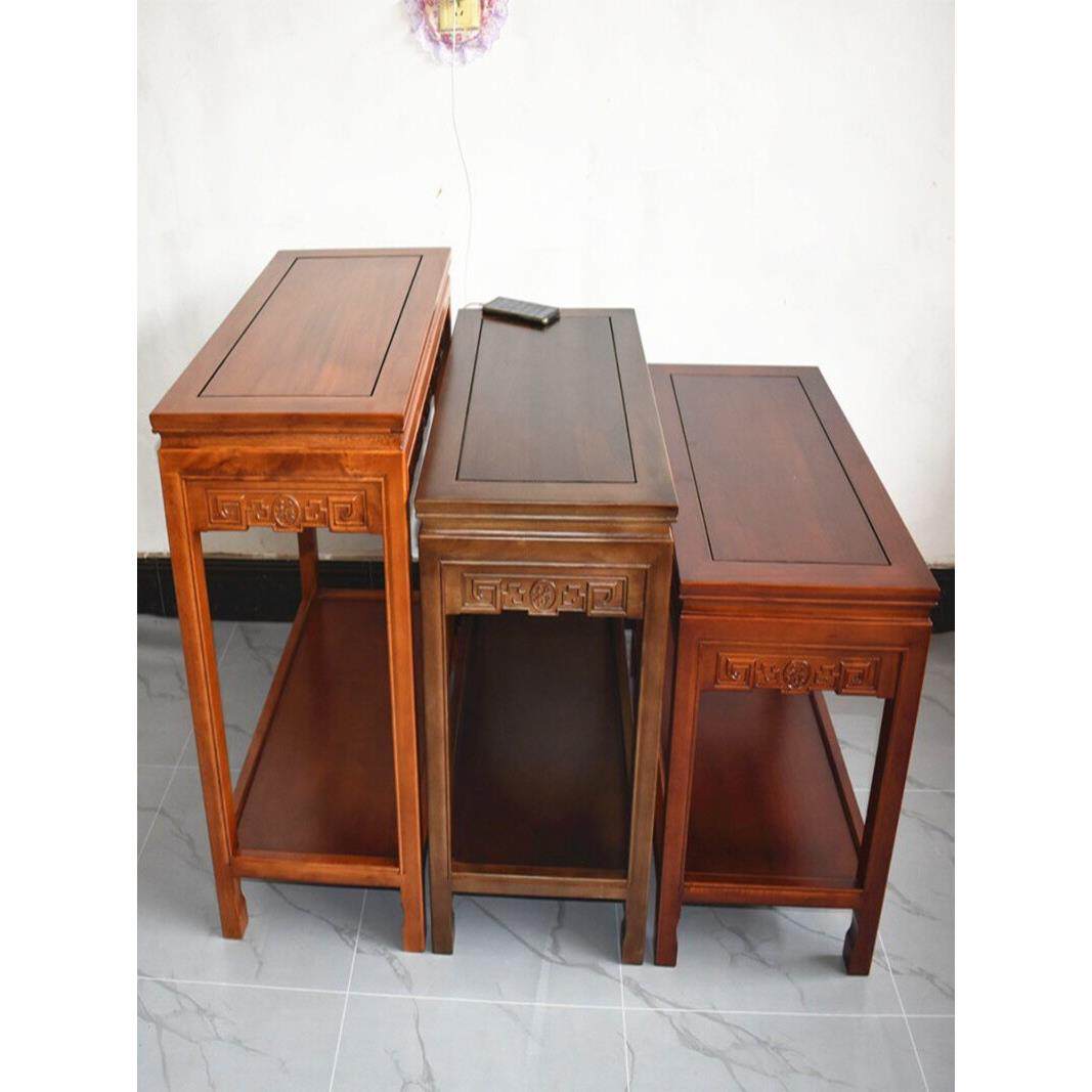 现代中式全实木沙发边几简约小户型客厅角几木质长方形小茶几边桌