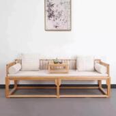 新中式 实木罗厅汉床用小家型客实木沙发榻组合多功能户老罗汉床榆