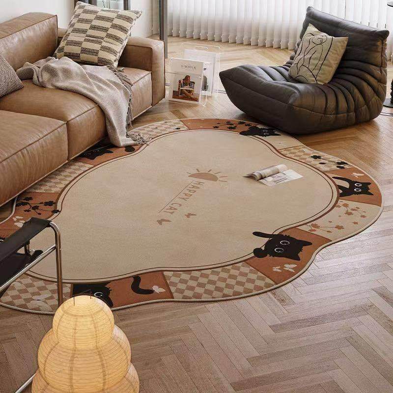 狗冬卧室可爱不规则客厅棕色防水地垫古风床边中异形防污地毯覆古,居家布艺,商业地毯地垫,淘宝优惠券,粉丝福利购,淘宝优惠卷