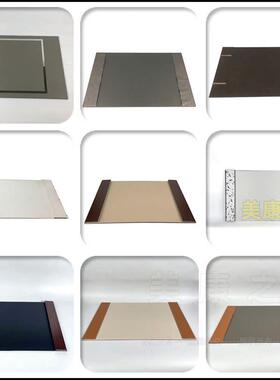 现代简约轻奢编织纹皮革大书桌垫家具样板间办公室书房软装饰摆件