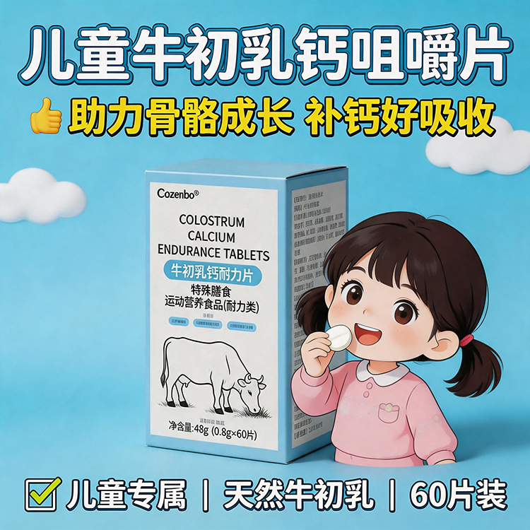 COCENBO牛初乳钙咀嚼片儿童钙片补钙免疫力营养补钙免疫球蛋白片