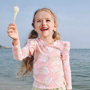 防晒速干 2026新款 女童游泳衣泡温泉儿童女宝宝中小童分体长袖 长裤
