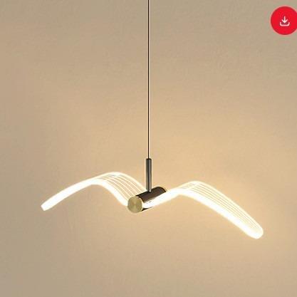 吊灯床头灯亚克力发光