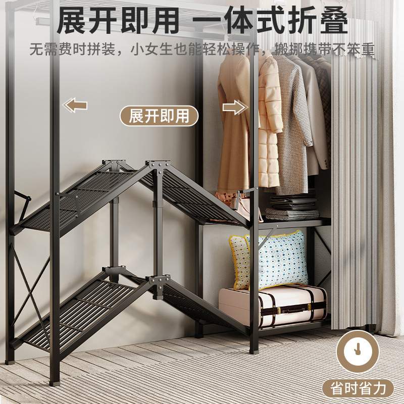免安装折叠衣柜家用卧室简易组装衣柜出租房用布衣橱结实耐用柜子