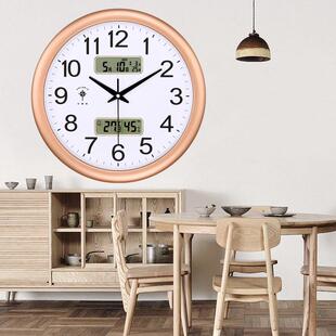 北极星电子挂钟客厅万年历现代简约大气石英钟静音时钟表挂表