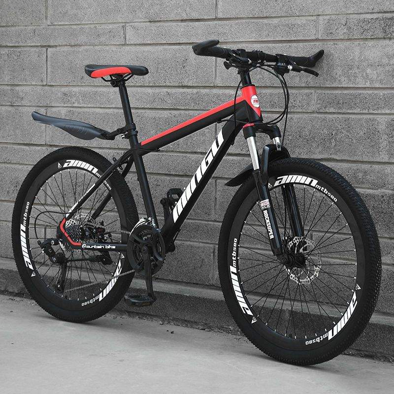 山地车自行车24/26寸碟刹减震bicycle男女式变速自行车