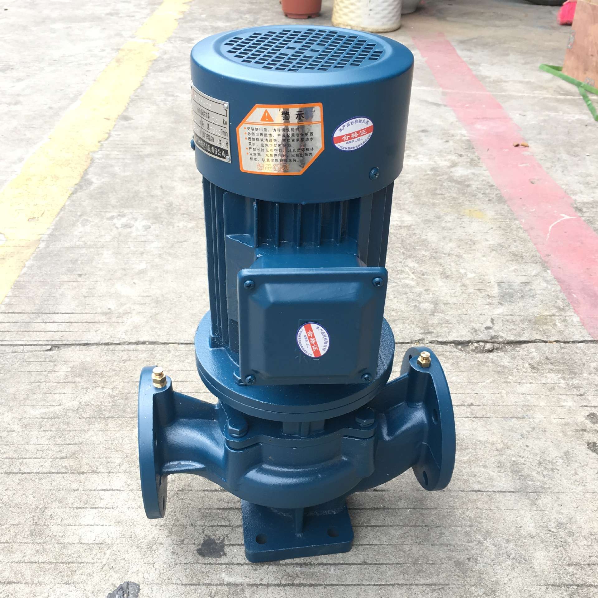 立式管道离心泵 IRG100-200IB锅炉热水循环泵 4寸自来水增压水泵