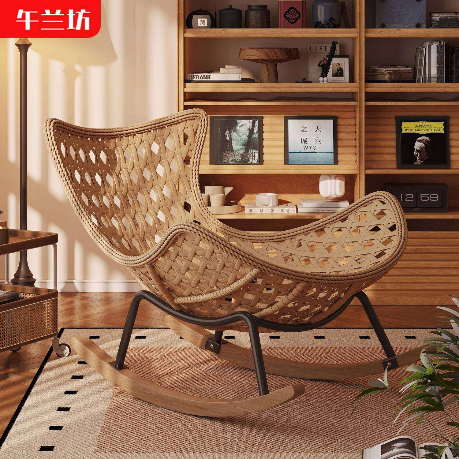 摇摇椅躺椅成人可睡觉仿藤编阳台懒人椅卧室休闲家用大人懒人沙发,鲜花速递/花卉仿真/绿植园艺,割草机/草坪机,淘宝优惠券,粉丝福利购,淘宝优惠卷