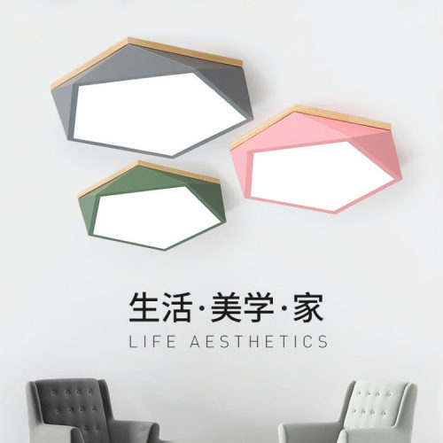 北欧卧室灯现代简约吸顶灯创意儿童房书房圆形房间客厅书房LED灯
