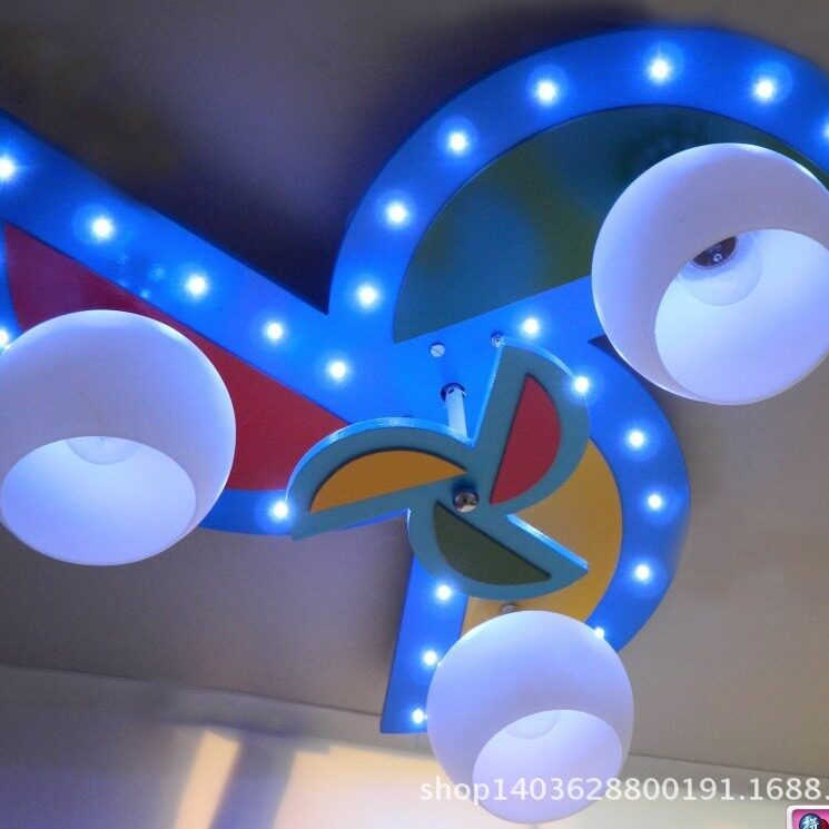 专业生产儿童灯厂家直销儿童吸顶灯LED风车木质灯幼儿园灯