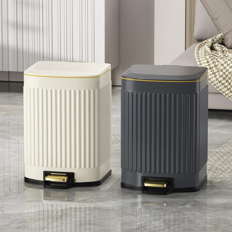 垃圾桶家用大号带盖脚踏轻奢现代不锈钢带盖脚踩厨房卫生间新品