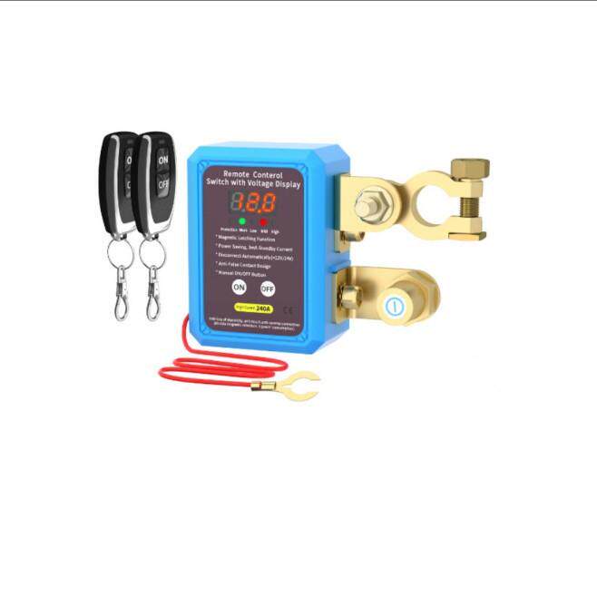 汽车电瓶断电器遥控手动一体电压数显智能断电开关12V24V电源开关