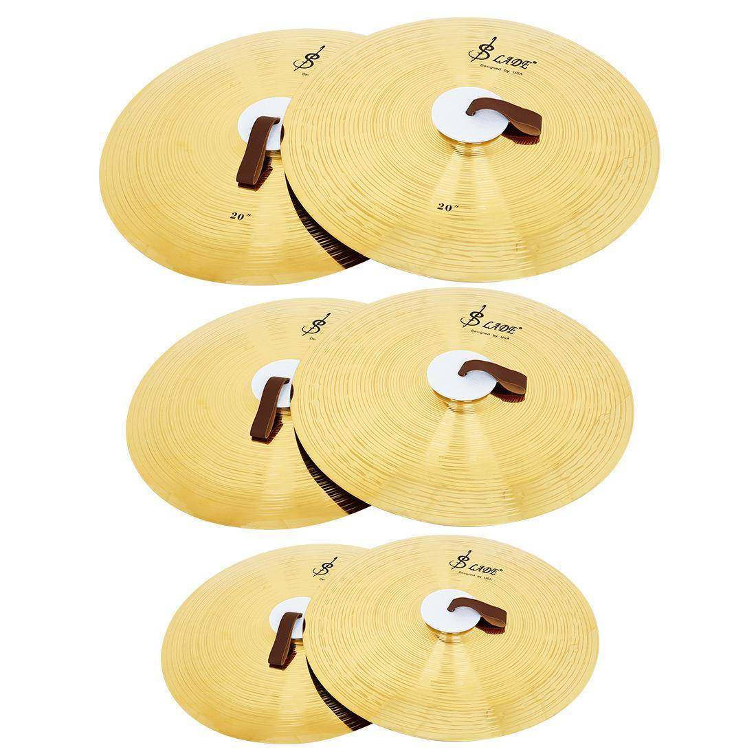 SLADE金色军镲合金对镲军乐队手镲锣鼓镲学生成人大镲响铜腰鼓镲