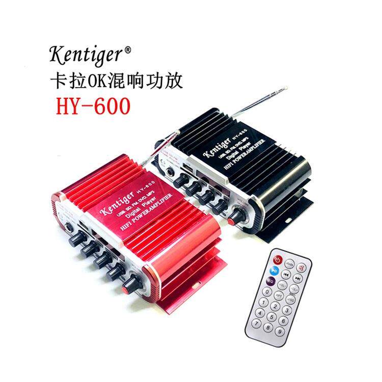 HY600卡拉ok话筒麦克风USB/SD读卡FM12V车载家用小功放机