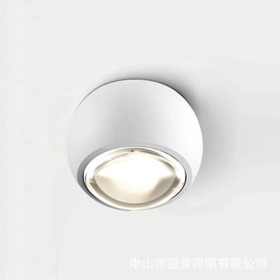 全光谱Ra98高端极简轻奢现代明装筒灯无主灯客厅卧室过道免开孔灯