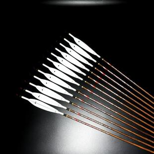 传统弓美猎弓高端真羽箭千三直度5.2/6.2内径可换箭头木纹纯碳箭