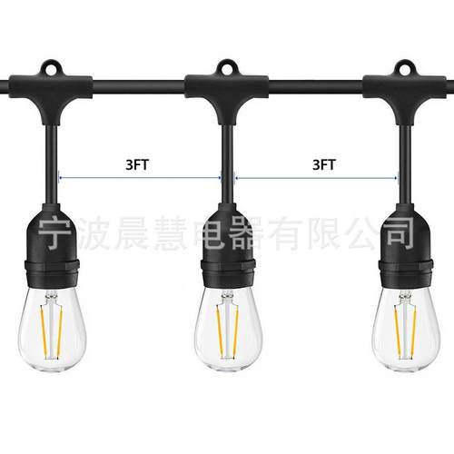 E27螺口灯头户外养殖场灯串电源线灯座婚庆庭院装饰UL认证插头