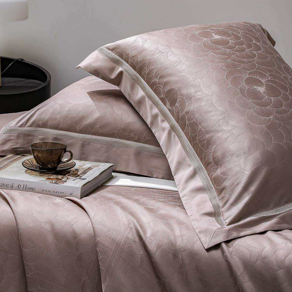 高档轻奢风140支长绒棉四件套唯美提花柔软亲肤东方韵味高级床品