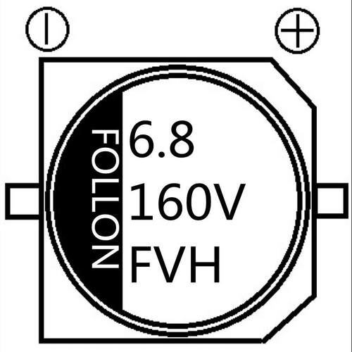 6.3*7.7160V6.8uF贴片铝电解电容高频低阻系列可定参数