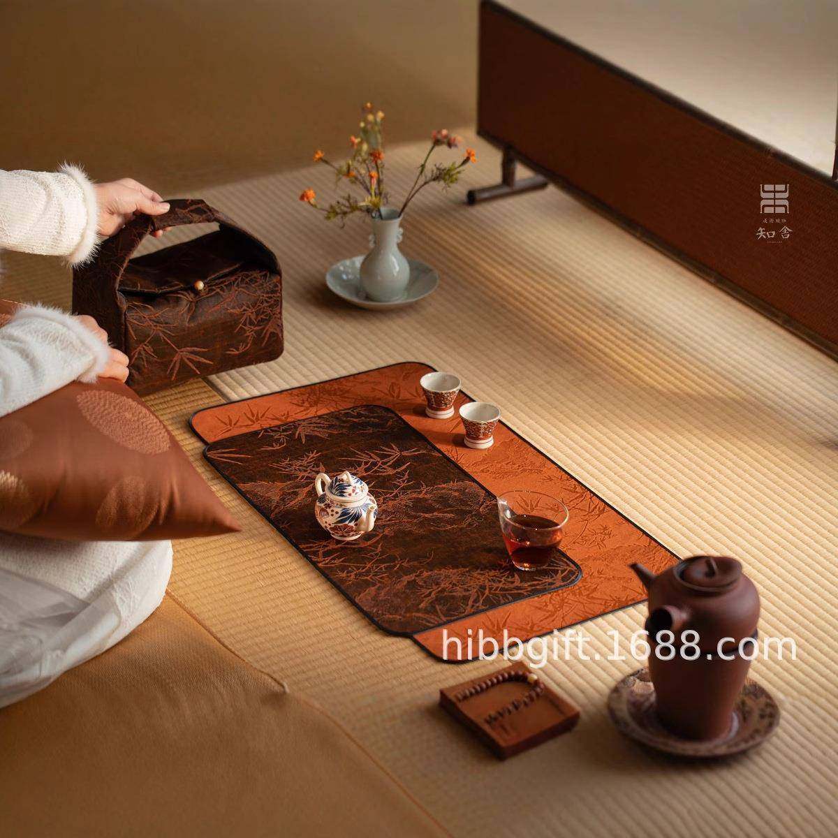 新款知舍干泡席香云纱平安竹包边茶席中式复古隔热手工双层茶桌垫,基础建材,脚轮/万向轮,淘宝优惠券,粉丝福利购,淘宝优惠卷