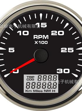 85mm通用汽车转速表3000-8000rpm赛车船舶游艇改装汽油柴油发动机